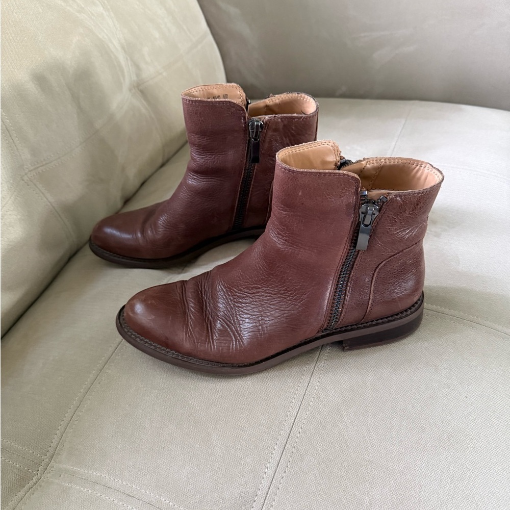 Brown Leather Ankle Boots size 10